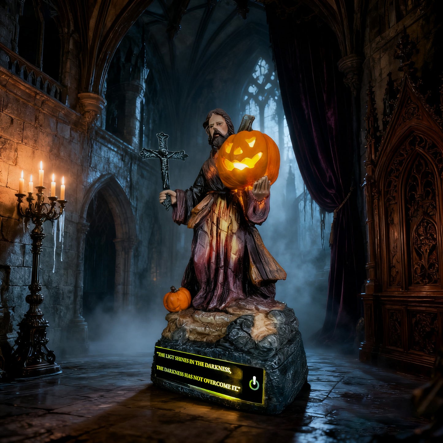 ✝️Handmade-Pumpkin Jesus Statue